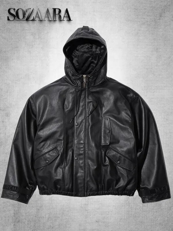 Supreme x Marithe Francois Girbaud Leather Jacket Black
