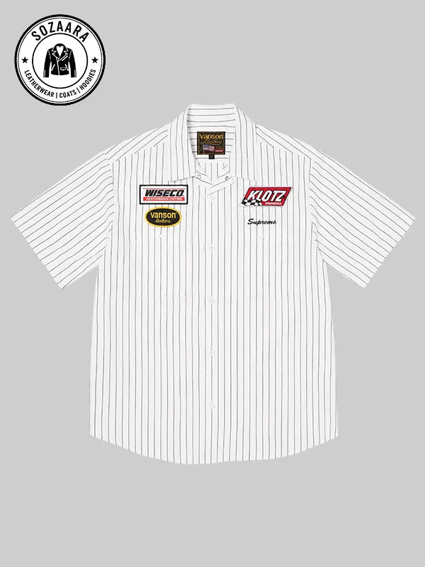 Supreme x Vanson Leather Work Shirt White