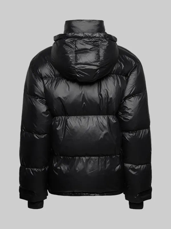 Svea Black Hooded Down Puffer Jacket
