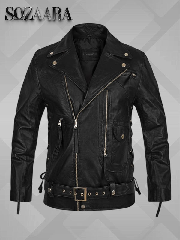 The Terminator 2 Arnold Schwarzenegger Motorcycle Leather Jacket