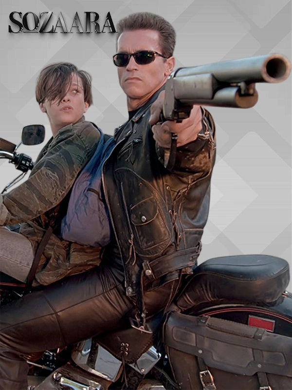 The Terminator Leather Biker Jacket
