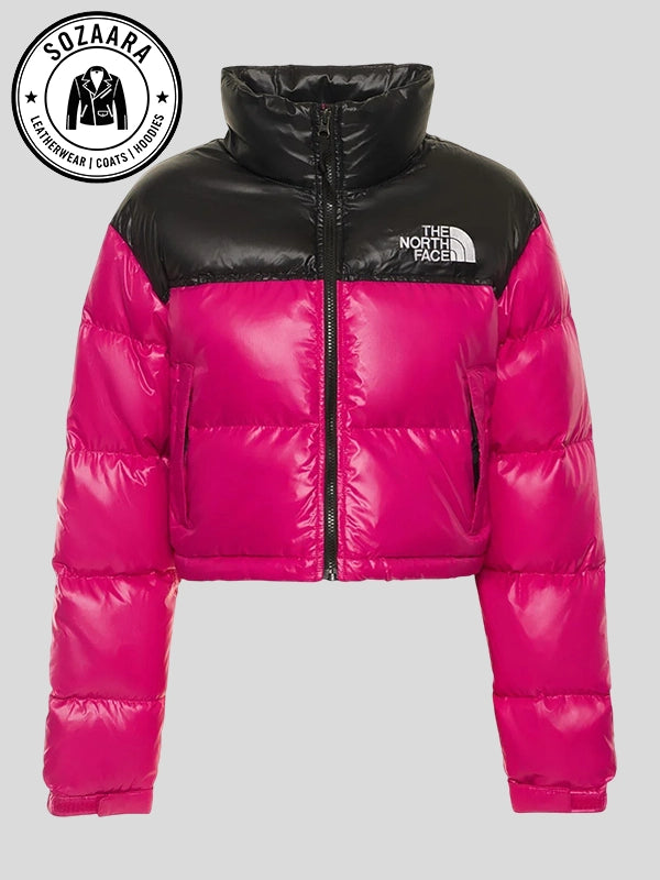 The North Face Pink Cropped Puffer Jacket