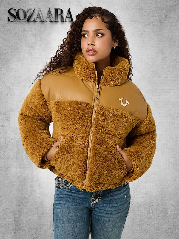 True Religion Embroidered Sherpa Jacket