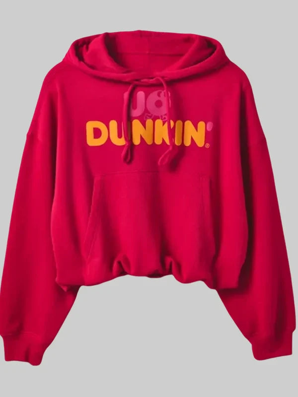 UO x Dunkin Graphic Bubble Hoodie Pink