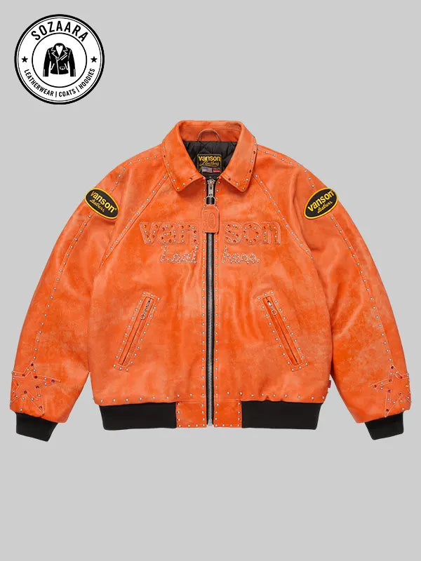 Vanson Leathers x Supreme x B.B Simon Jacket Orange