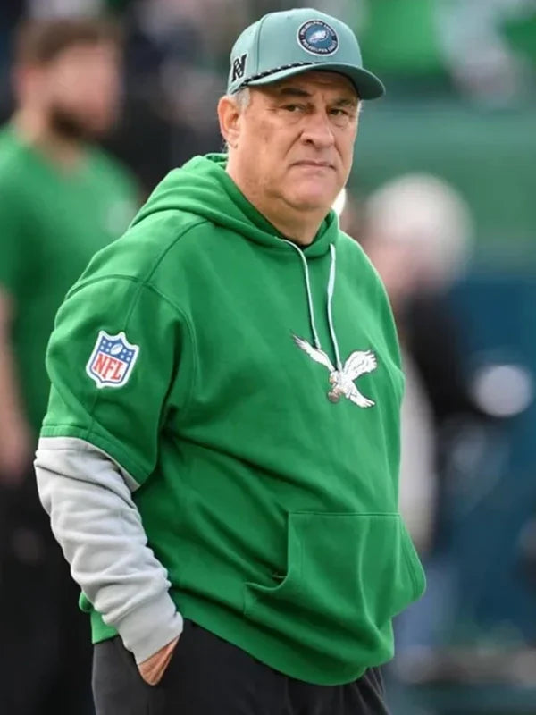 Vic Fangio Eagles Kelly Hoodie Sale