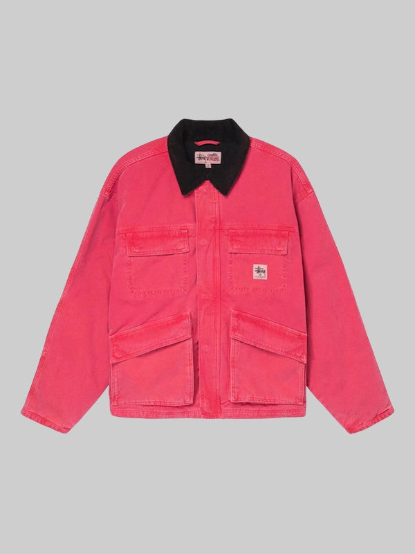 Washed Canvas Stussy Pink Jacket
