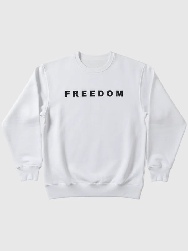 White Freedom Crewneck Sweatshirt U.S Freedom Parade