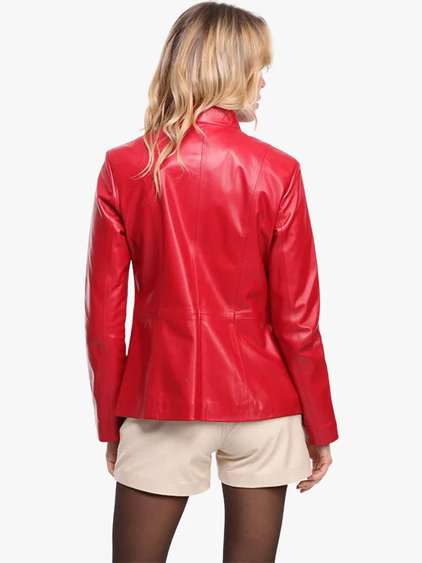 Women's Leather jacket Red Lakes
