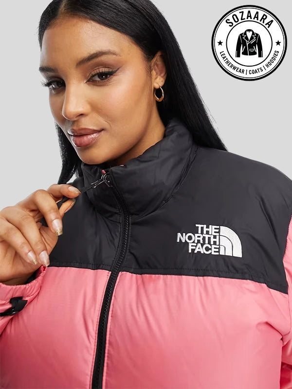 Womens Plus Size North Pink Jacket Puffer