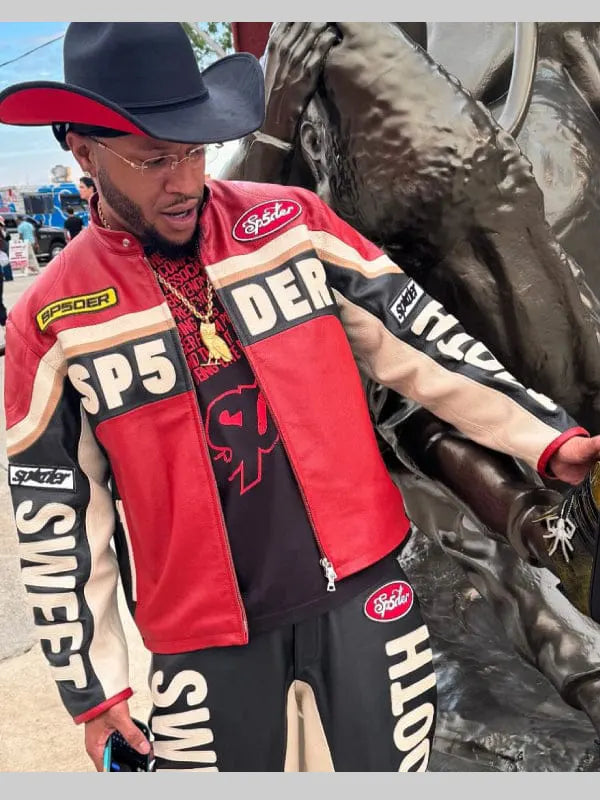 /Young Thug Sp5der Leather Jacket