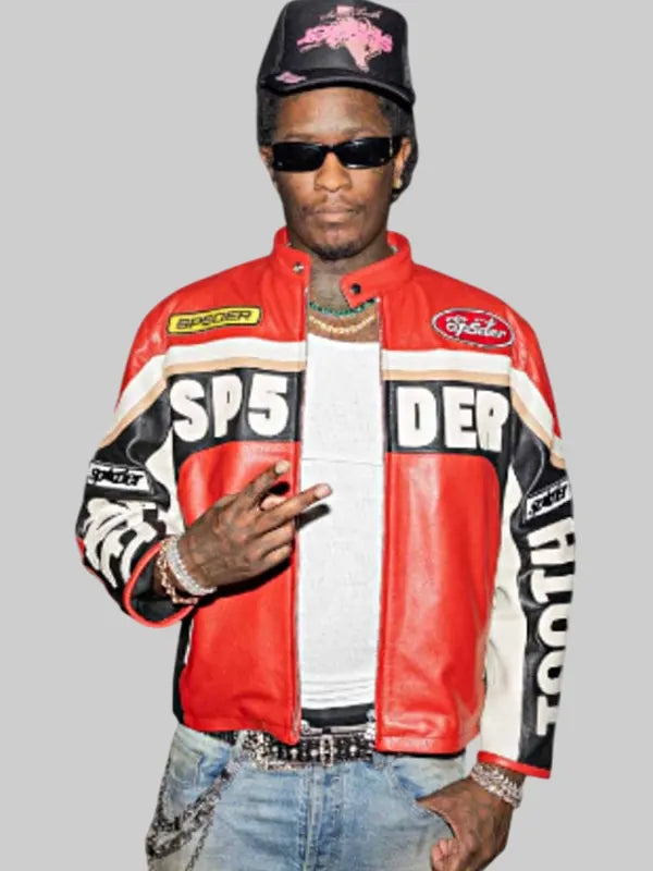Young Thug Sp5der Sweet Tooth Rodeo Leather Jacket