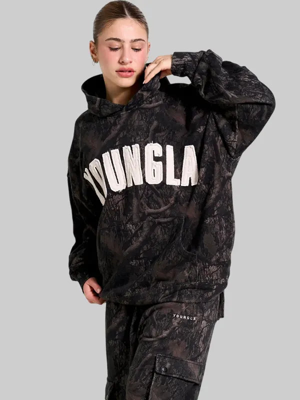 Youngla Black Camo Hoodie 
