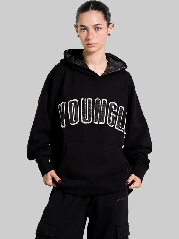 Youngla Camo Hoodie Black 
