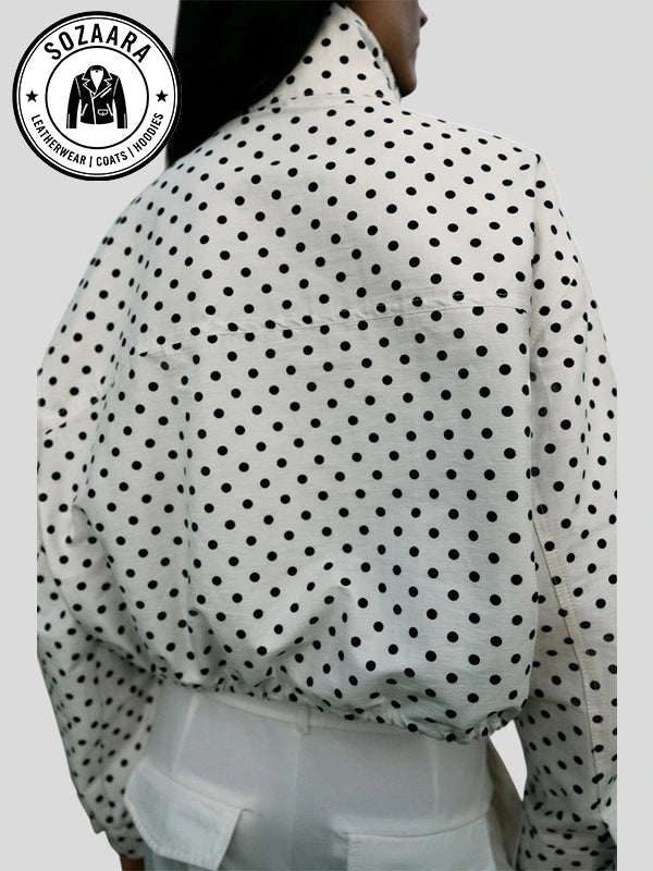 Zara White Polka Dot Jacket