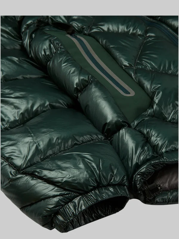 and wander diamond stitch Green down jacket
