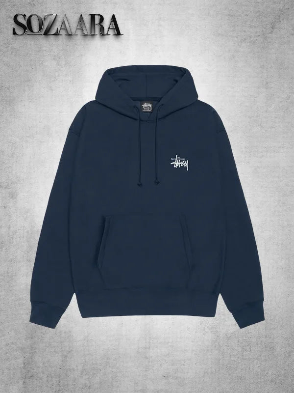 basic stussy hoodie Navy Blue