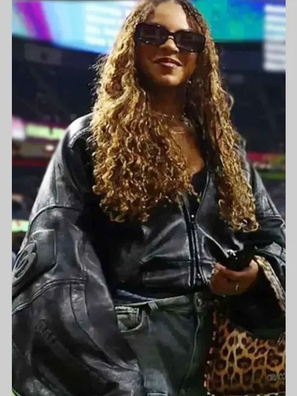 beyonce super bowl leather jacket