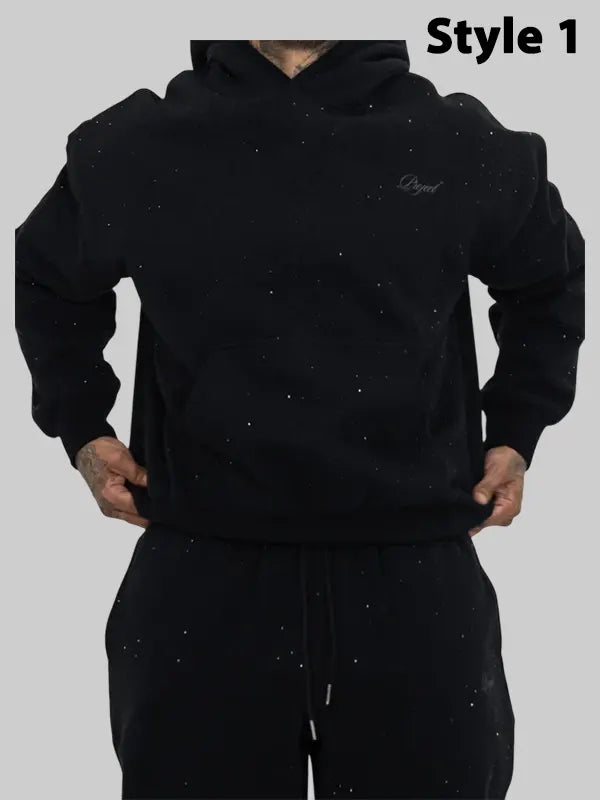 bp black rhinestone hoodie.