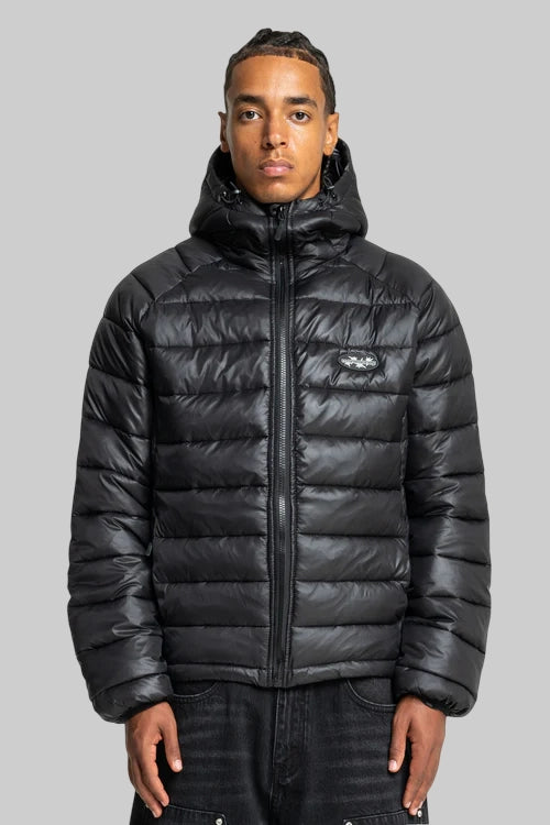 burocs Shiny Puffer jacket WIth Hood 
