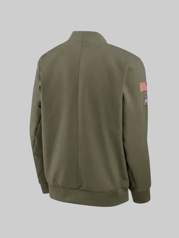 hiladelphia Eagles Nike 2025 Salute to Service Bomber Jacket Olive