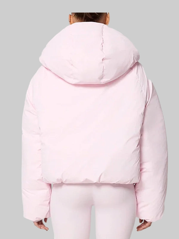 khy pink hooded puffer jacket.