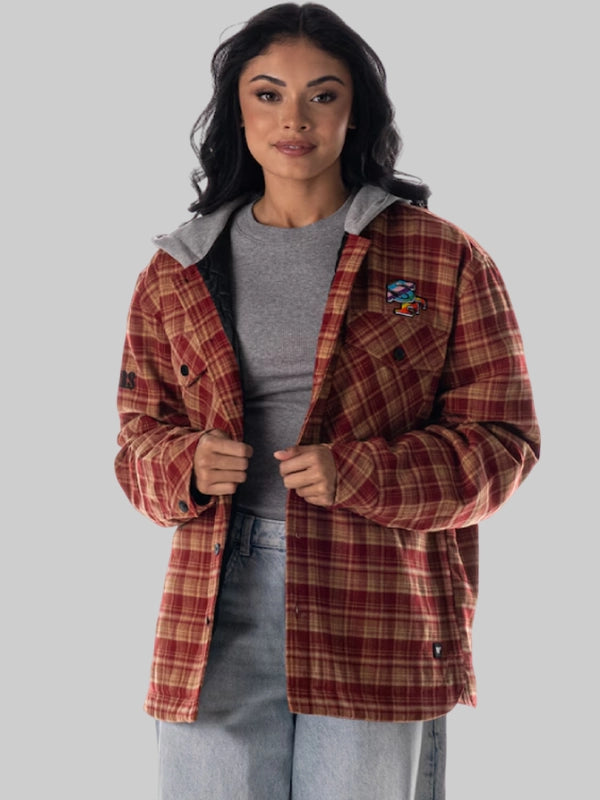 the wild collective san francisco 49ers pride flannel jacket