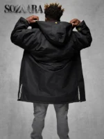 Black Woolly Bear Jacket Coat