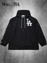 LA-Dodgers-Coaches-Hooded-Windbreaker-Jacket-Black.webp